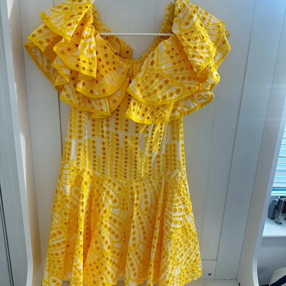 Commense Yellow One Shoulder Dress - Picture 2 of 3
